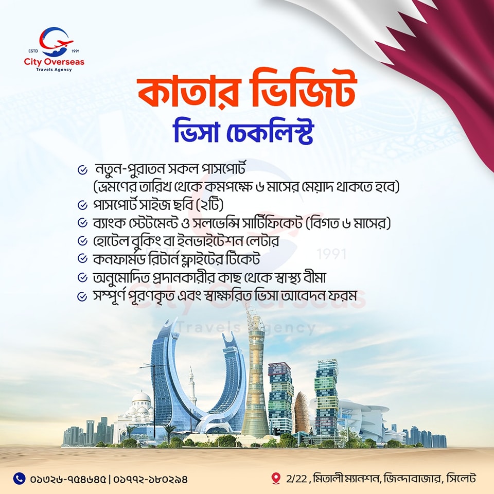 ঘুরতে বা ব্যবসায়িক কাজে কাতারে যেতে চান